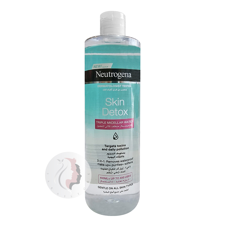 NEUTROGENA SKIN DETOX TRIPLE MICELLAR WATER میسلارواتر سه کاره اسکین دتوکس نوتروژینا - تصویر 1