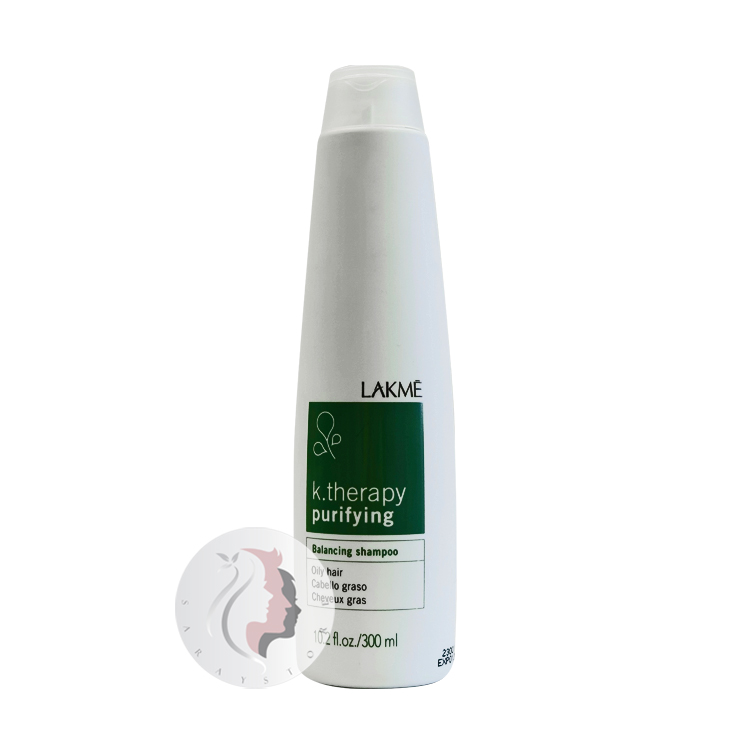 35 شامپو متعادل کننده چربی مو لاکمه سری K.Therapy مدل Purifying حجم 300 میل - تصویر 1