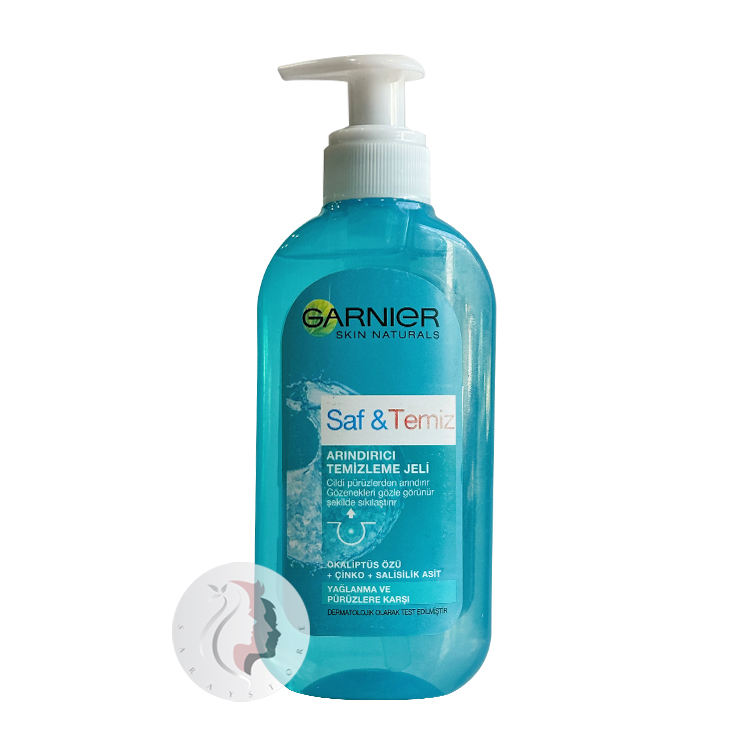 garnier-safe-temiz-daily-cleansing-gel-wash-200-ml ژل شستشوی پوست چرب گارنیه مدل Saf & Temiz حجم 200 میل