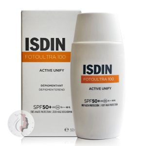 کرم ضد آفتاب و ضد لک ایزدین مدل اکتیو یونیفای حاوی SPF50 حجم 50 میل