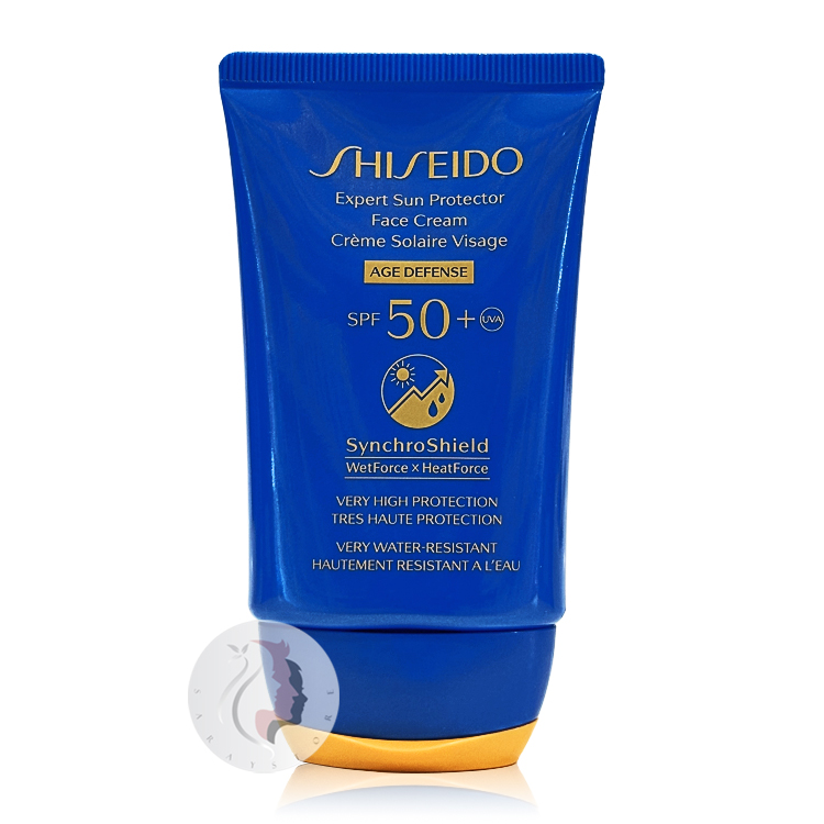 shiseido-age-defense-expert-sun-protector-face-cream-spf50-50-ml کرم ضد آفتاب شیسیدو مدل age defense حجم 30 میل