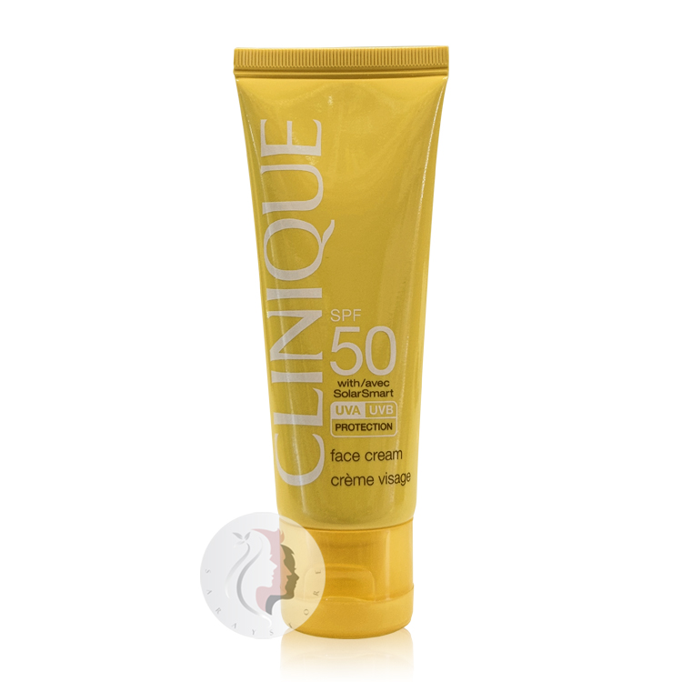 clinique-solar-smart-spf50-face-cream کرم ضد آفتاب بی رنگ جوانساز و ضد چروک کلینیک مدل سولار اسمارت