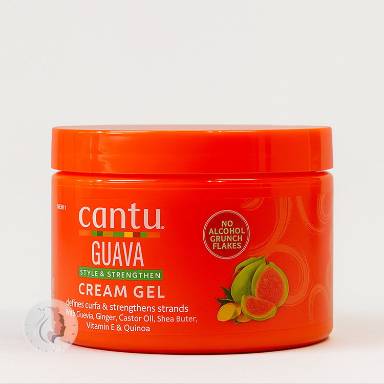 Cantu-Guava-Curl-Strengthening-Cream-Gel-12oz ژل کرم حالت دهنده و تقویت کننده موی فر کانتو مدل Guava Style & Strengthen حجم 340 میل