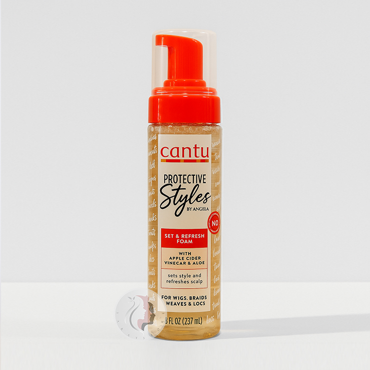 Cantu-Protective-Styles-Set-and-Refresh-Foam-237ml موس استایلر و پروتکتیو کانتو Cantu Set & Refresh Foam حجم 237 میل