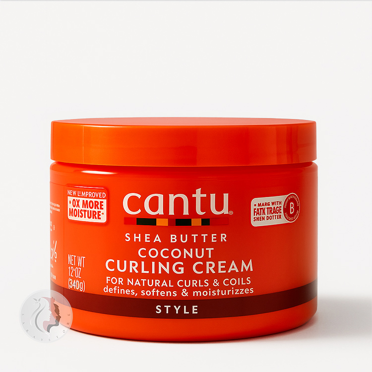 Cantu-Shea-Butter-Coconut-Curling-Cream-340g کرم حالت دهنده موی فر کنتو مدل Coconut Curling Cream حجم 340 گرم