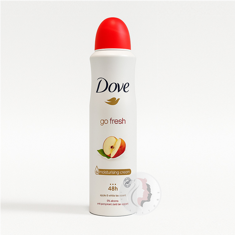 Dove-Go-Fresh-Apple-&-White-Tea-Scent-Anti-Perspirant-Spray-48h اسپری ضد تعریق داو Go Fresh با رایحه خیار و چای سبز ۴۸ ساعته