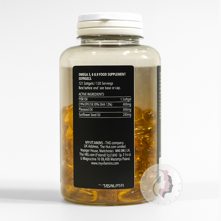 کپسول امگا 3-6-9 مای‌ویتامینز 120 عددی اصل انگلستان
